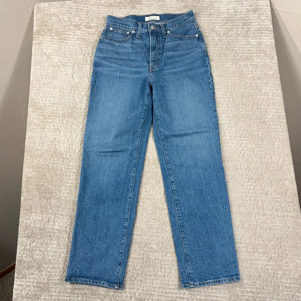 Madewell The Perfect Vintage Straight Jean Medium Wash High Rise NG251 Size 27